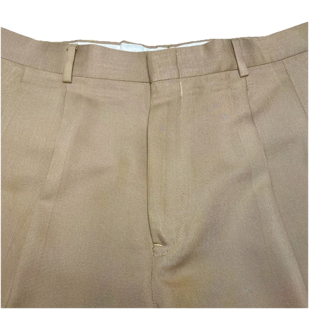 Yves Saint Laurent YSL Dress Pants (35x30 Cuffed) Mens Polyester Rayon Pleated